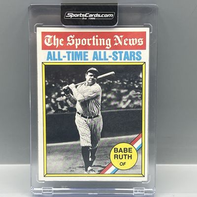 1976 Topps Sporting News Babe Ruth All Time All Star #345 - Sealed In Mag