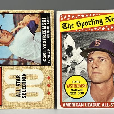 1968 Topps Carl Yastrzemski All Star #369 & 1969 Topps All Star #425
