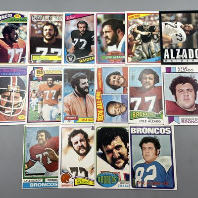 (16) Lyle Alzado Vintage Football Cards W/ RC - Varying Conditions