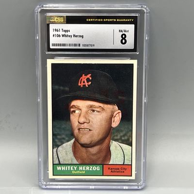 1961 Topps Whitey Herzog #106 CSG 8