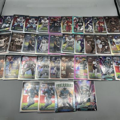 (30+) 2024 Topps Chrome Football Parallel/Refractors - Mostly Rookies