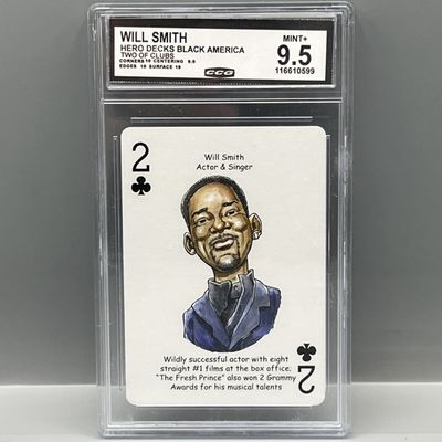 2025-26 Hero Decks Black America Will Smith Two of Clubs - Slabbed By CCG Grading