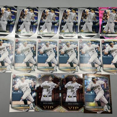 (16) Nick Kurtz Baseball Rookie Cards