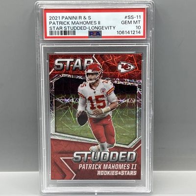 2021 Panini Rookies & Stars Patrick Mahomes II Star Studded Longevity #SS-11 PSA Gem Mint 10