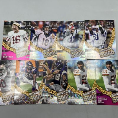 (9) 2024 Topps Chrome Football Sunday Swag Refractors W/ Stars