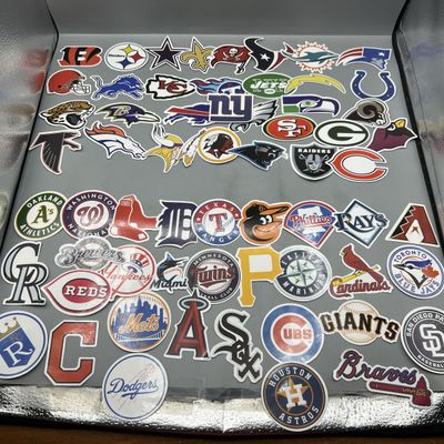 MLB Baseball & NFL Football Complete Full League Sticker Sets