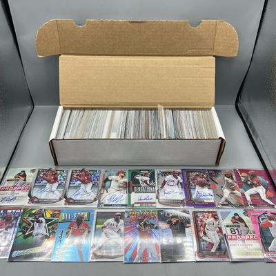 Box of Assorted Cincinnati Reds Baseball Cards W/ Many Stars, Rookies, Autos, Relics, Refractors, Parallels, & More