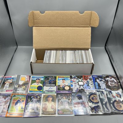 Box of Assorted Chicago Cubs Baseball Cards W/ Many Stars, Rookies, Autos, Relics, Refractors, Parallels, & More
