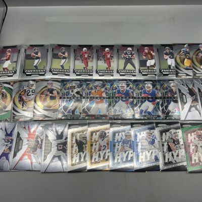(25+) Assorted Panini Prizm Football Inserts W/ Many Star Rookies - Jayden Daniels, Caleb Williams, Bo Nix, Marvin Harrison Jr.