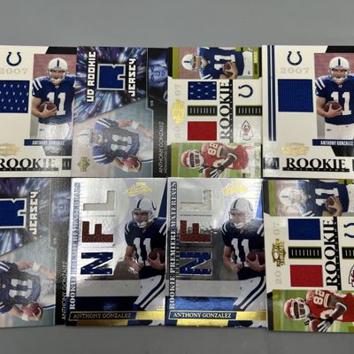 (8) Anthony Gonzalez Football Jersey Relic Cards - Some Serial Numbered