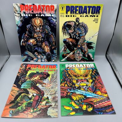 Dark Horse Comics Predator: Big Game #1-4 (1991) - Complete 4-issue limited series - Chris Warner cover art