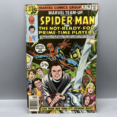 Marvel Comics Marvel Team-Up #74 (1978) - First appearance of the Saturday Night Live cast - Spider-Man and Silver Samurai crossover
