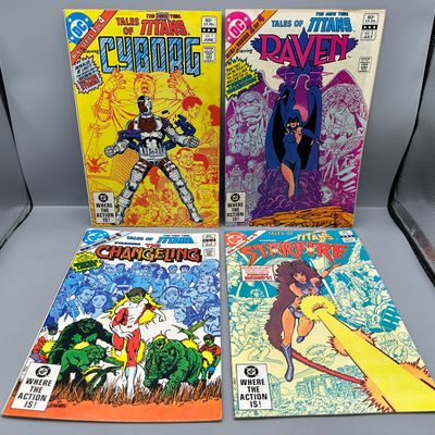 DC Comics Tales of the New Teen Titans #1-4 (1982) - Complete 4-issue limited series - Origins of Cyborg, Raven, Changeling, and Starfire...