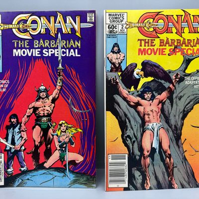 Marvel Comics Conan the Barbarian Movie Special #1 and #2 (1982) - Official movie adaptation - John Buscema art