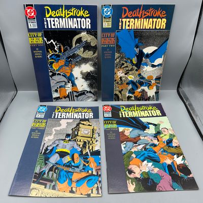 DC Comics Deathstroke the Terminator #6, #7, #8, and #9 (1992) - Complete City of Assassins arc featuring Batman - Marv Wolfman story