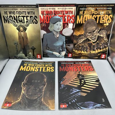 Ablaze Publishing He Who Fights With Monsters #1, 2 & 3 (2021) - Werther Dell'Edera art - Five Comics