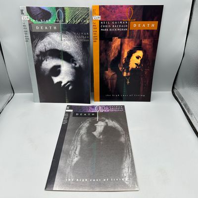 DC Vertigo Death: The High Cost of Living #1-3 (1993) - Complete 3-issue miniseries - Neil Gaiman story - Dave McKean covers