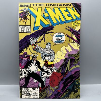Marvel Comics The Uncanny X-Men #248 (1992) - 2nd Printing - Spider-Man 30th Anniversary logo variant - 1st Jim Lee art on title
