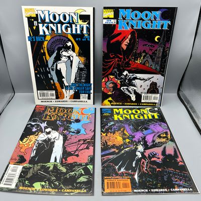 Marvel Comics Moon Knight #1-4 (1998) - Complete Resurrection limited series - Doug Moench story - Tommy Lee Edwards art