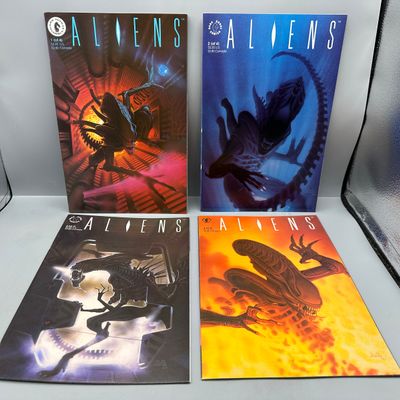 Dark Horse Comics Aliens #1-4 (1989-1990) - Complete limited series - Den Beauvais covers
