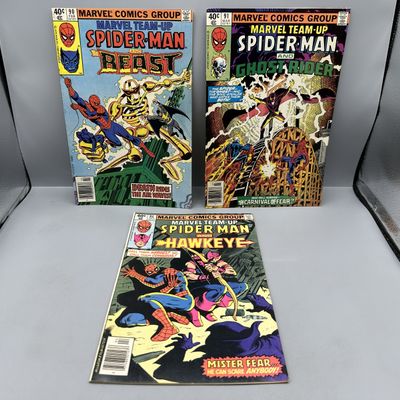 Marvel Comics Marvel Team-Up #90, #91, #92 (1980) - Featuring Beast, Ghost Rider, and Hawkeye