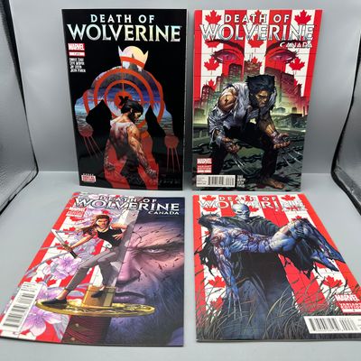Marvel Comics Death of Wolverine #1-4 (2014) - Complete four-issue limited series featuring the death of Logan and three Canada variant...