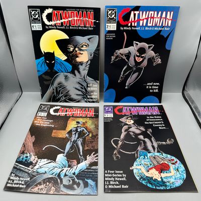 DC Comics Catwoman #1-4 (1989) - Complete Mini-Series - Modern Post-Crisis Origin Story - Mindy Newell story