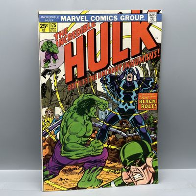 Marvel Comics The Incredible Hulk #175 (1974) - Battle with Black Bolt and the Inhumans - Herb Trimpe art