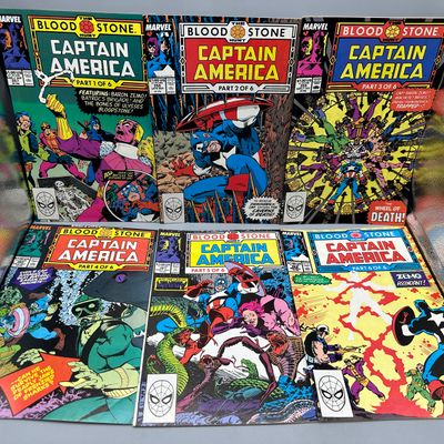 Marvel Comics Captain America #357-362 (1989) - Complete The Bloodstone Hunt story arc - 1st appearance of Crossbones