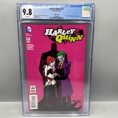 DC Comics Harley Quinn #17 (2015) CGC 9.8 - Joker 75th Anniversary variant cover - Eduardo Risso art - Small crack/scratch in case