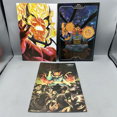 Marvel Comics Doctor Strange #1 (2023) - Trio of Variant Covers including Alex Ross Timeless, Infinity Saga Phase 3, and Stormbreakers