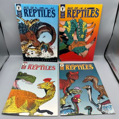 Dark Horse Comics Age of Reptiles #1, #2, #3, and #4 (1993) - Complete miniseries - Ricardo Delgado art