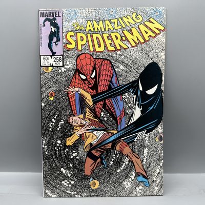 Marvel Comics The Amazing Spider-Man #258 (1984) - Black suit revealed to be symbiote - 1st appearance of Amazing Bag-Man