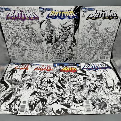 DC Comics Batman Odyssey lot of 7 (2011-2012) - Complete set of Neal Adams retailer incentive sketch variants