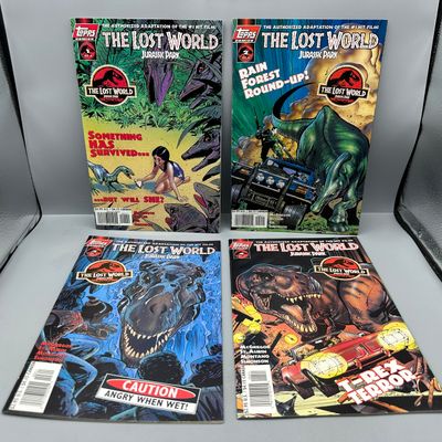 Topps Comics The Lost World: Jurassic Park #1, #2, #3, and #4 (1997) - Complete movie adaptation limited series