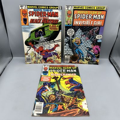 Marvel Comics Marvel Team-Up #87, #88, #89 (1979-1980) - Guest starring Black Panther, Invisible Girl, and Nightcrawler