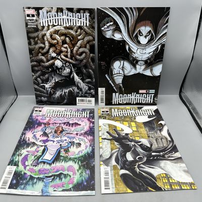 Marvel Comics Moon Knight #5 (2021) lot of 4 variant editions - Arthur Adams 1:25 incentive variant - Sienkiewicz, McNiven, Veregge art