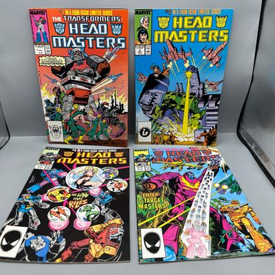 Marvel Comics The Transformers: Headmasters #1, #2, #3, and #4 (1987-1988) - Complete Limited Series Set - 1st Appearance of Headmasters...