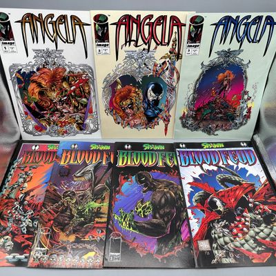 Image Comics Angela #1-3 and Spawn: Bloodfeud #1-4 (1994-1995) - Neil Gaiman and Alan Moore scripts