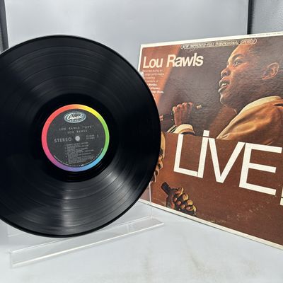 Capitol Records Lou Rawls LIVE! Vinyl Album LP (1966) ST 2459 - Scranton pressing - Full Dimensional Stereo - Rainbow Label