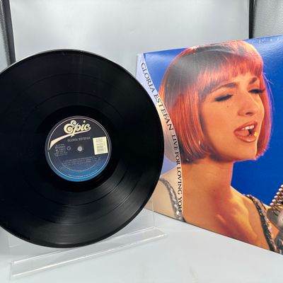 1991 Epic Records Gloria Estefan "Live For Loving You" Promo Single Vinyl Record - 49 73971
