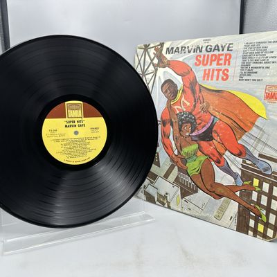 Tamla Records Marvin Gaye Super Hits Vinyl Album LP (1970) TS300 - Superhero cover art by Carl Owens