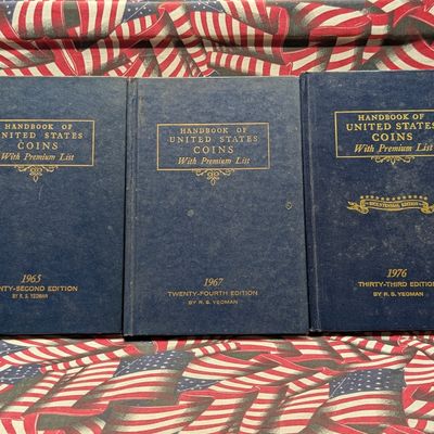 Yeoman, R. S. Handbook of United States Coins. Whitman, 1965-1976. 22nd, 24th, and 33rd Editions