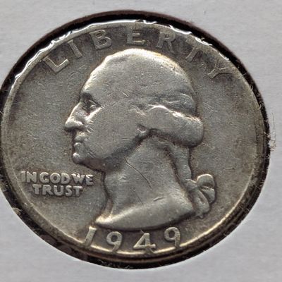 Sale Photo Thumbnail #231: 1949-P US Washington Quarter, 90% Silver