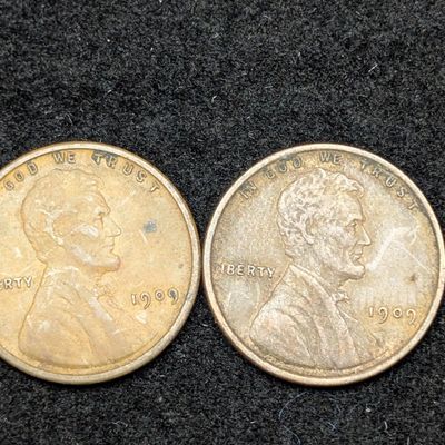 1909-P & 1909 VDB Lincoln Wheat Cents
