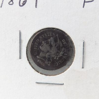 Sale Photo Thumbnail #179: 1869 US Three-Cent Nickel