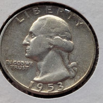Sale Photo Thumbnail #366: 1953-P US Washington Quarter, 90% Silver