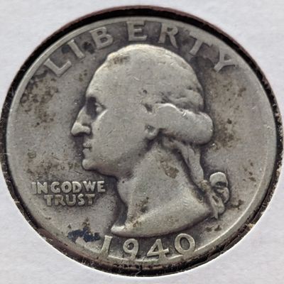 1940-S US Washington Quarter, 90% Silver