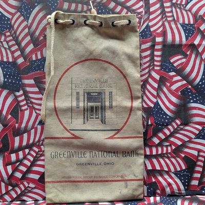 Sale Photo Thumbnail #424: Greenville National Bank Bag Issued in Ohio