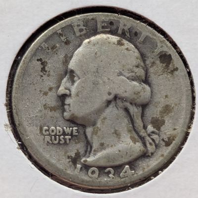 Sale Photo Thumbnail #375: 1934-D Washington Quarter, 90% Silver